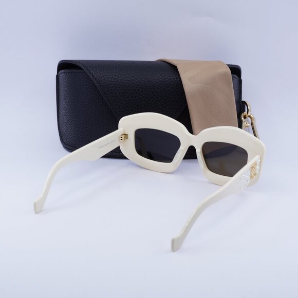 Loewe LW4114IS 25E Rectangle Sunglasses – Ivory/Brown - Picture 11 of 11